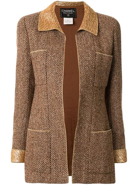 chanel brown coat|Chanel jacket pre owned.